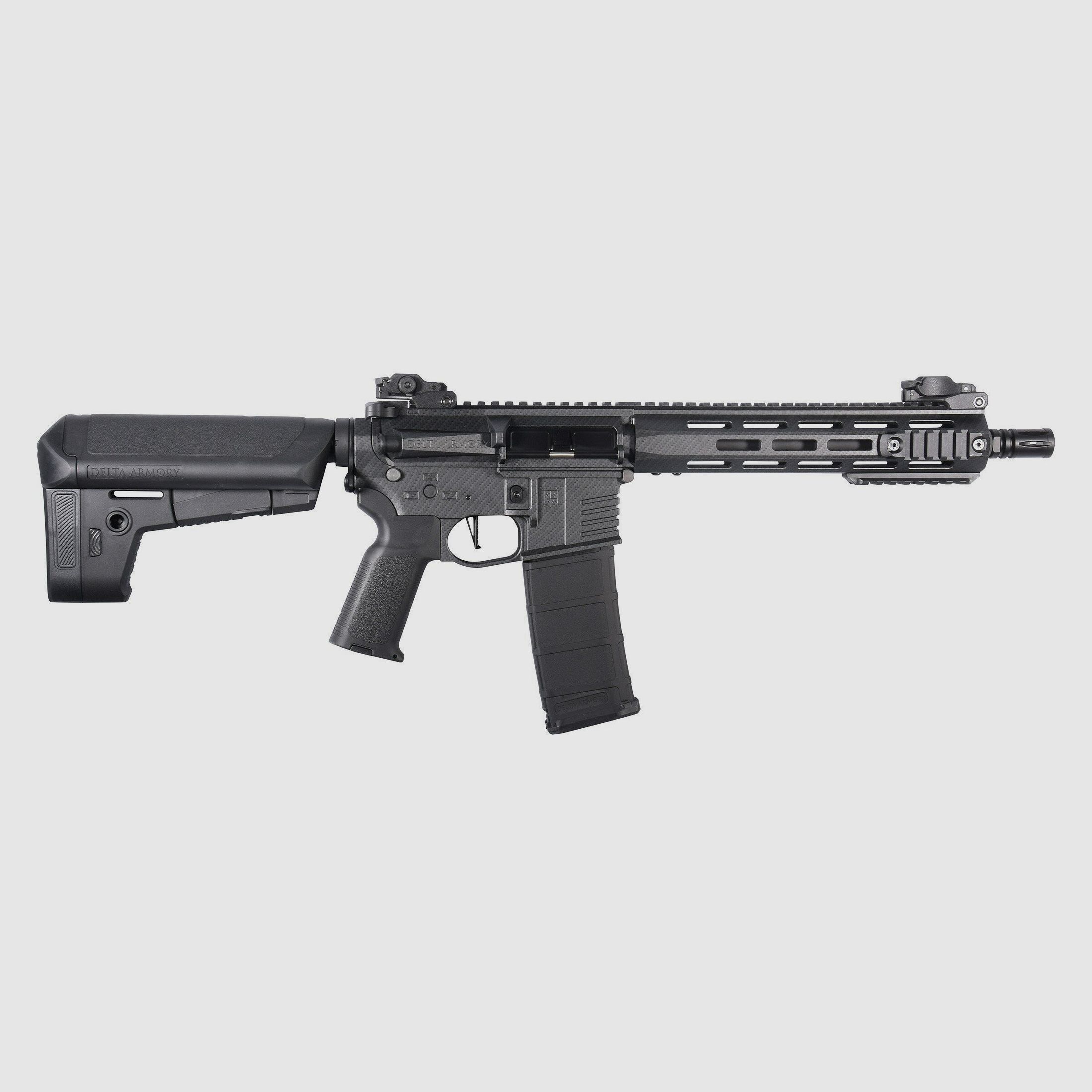 M4 AR15 M-LOK 10 Zoll CHARLIE Carbon Softair Gewehr max. 0,5J | Delta Armory