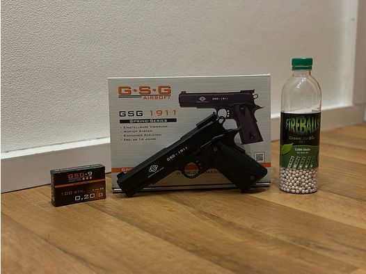 Softair Pistole Airsoft GSG Colt 1911 Sportline inkl BB‘s