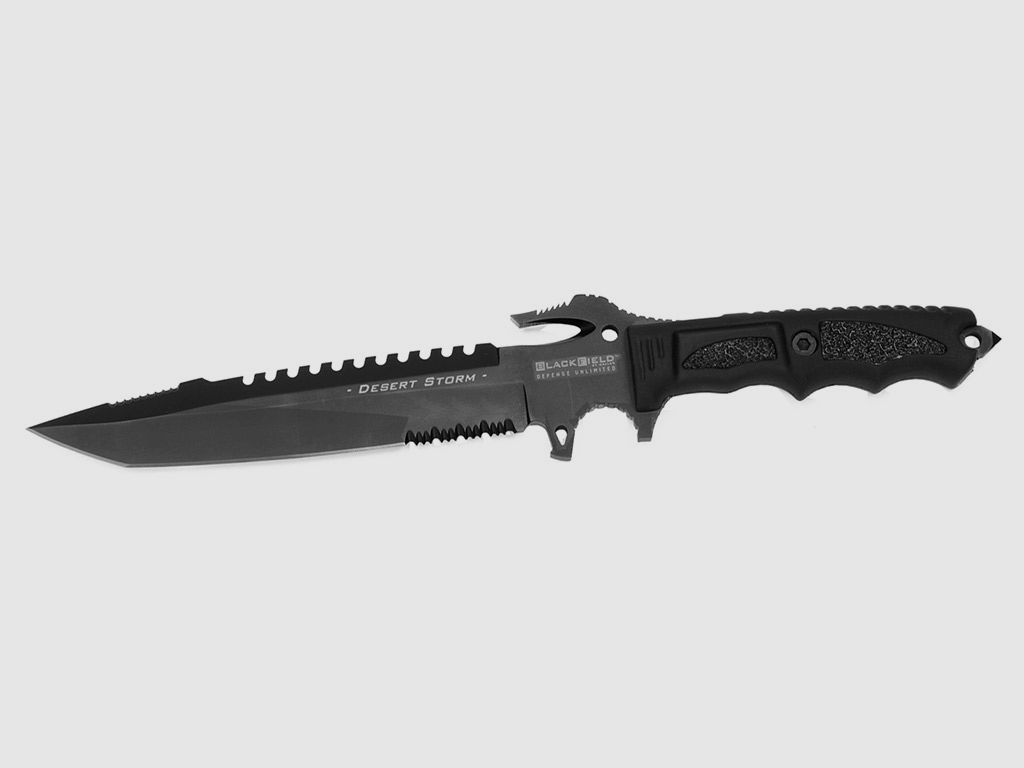 Rettungsmesser Blackfield Desert Storm Stahl 440 KlingenlĂ¤nge 22 cm inklusive Nylonscheide (P18)