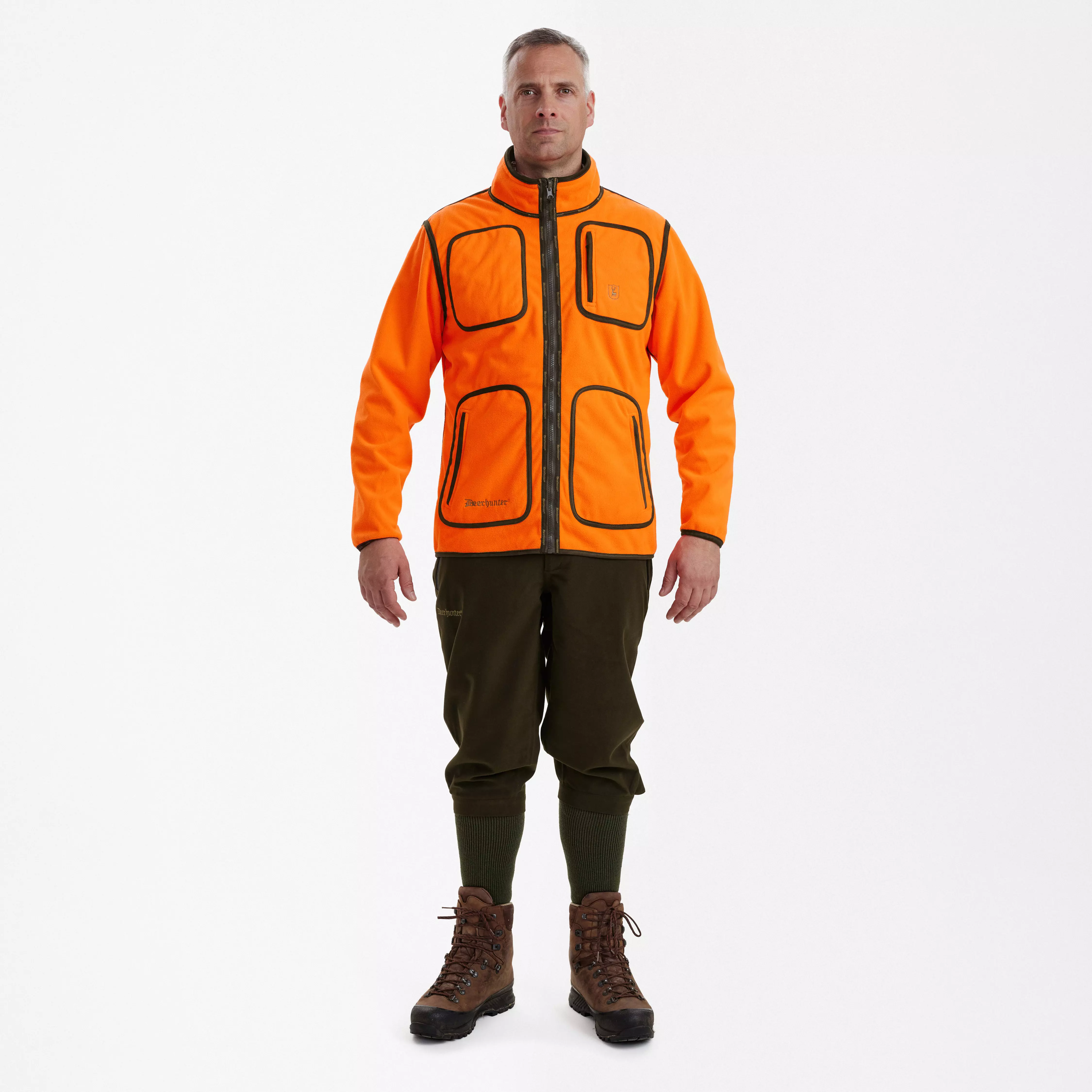 Gamekeeper giacca in pile bonded - reversibile - arancione, immagine 5 di 7