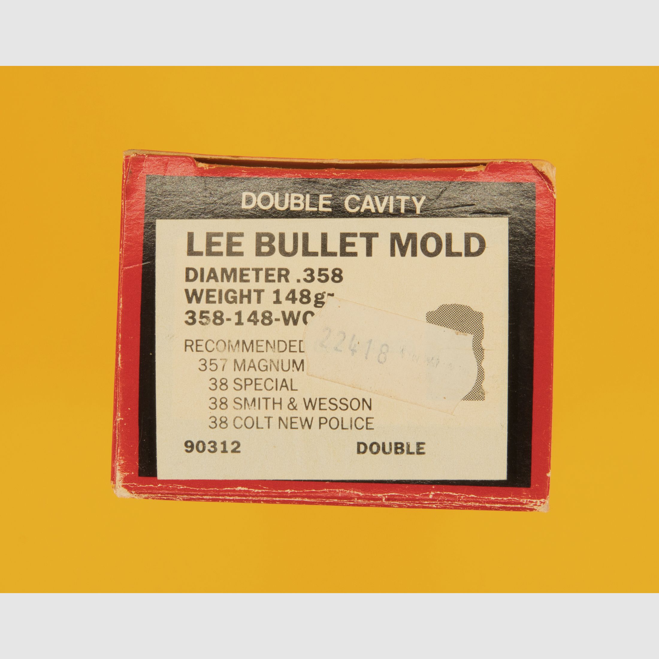 Lee 2-fach Kokille mit Handgriffen im Kaliber .358 Wadcutter Geschossgewicht 148 grs 