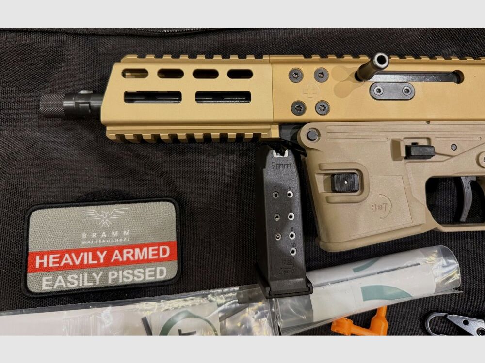 B&T AG (Brügger and Thomet) GHM9 G Coyote TAN with RBS silencer