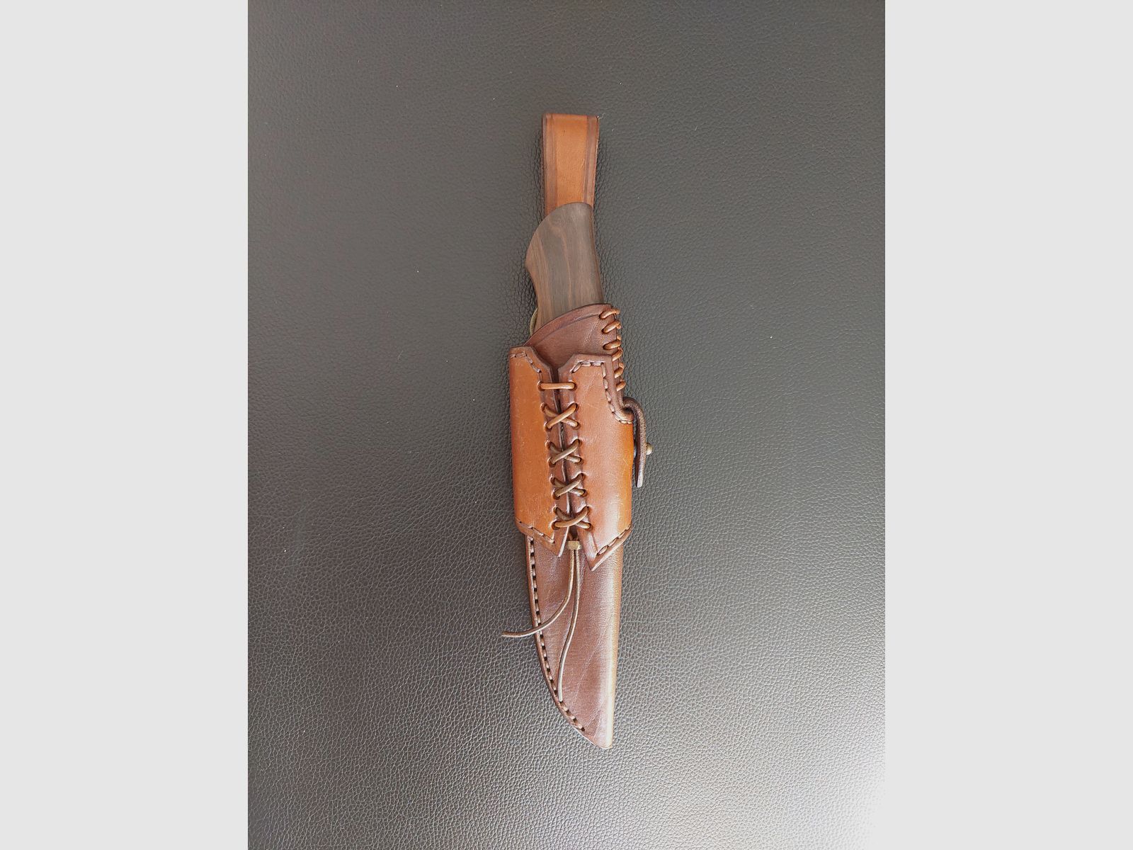 Handcrafted knife made from powder metallurgical Elmax steel, made as a one-off piece.