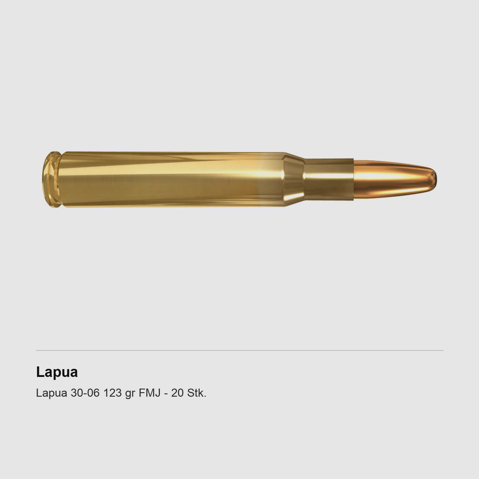 Lapua 30-06 123 gr FMJ – 20 pz.