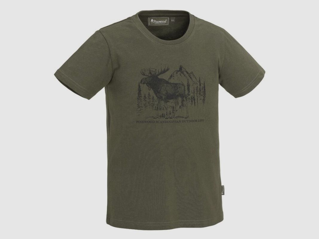 Pinewood Kinder T-Shirt Moose Grün