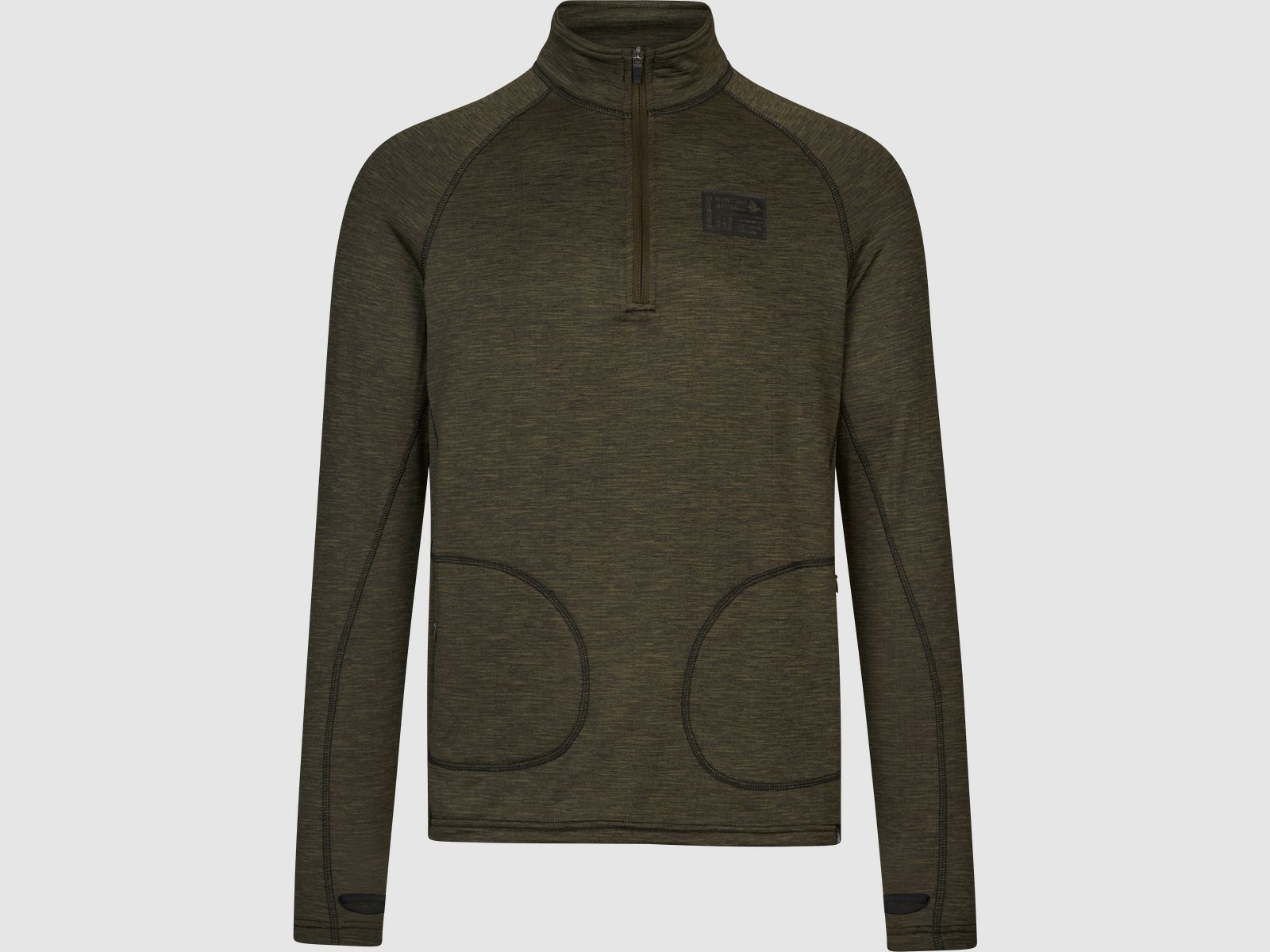 Seeland Peak Halber Reißverschluss Herren Pine Green Melange, L