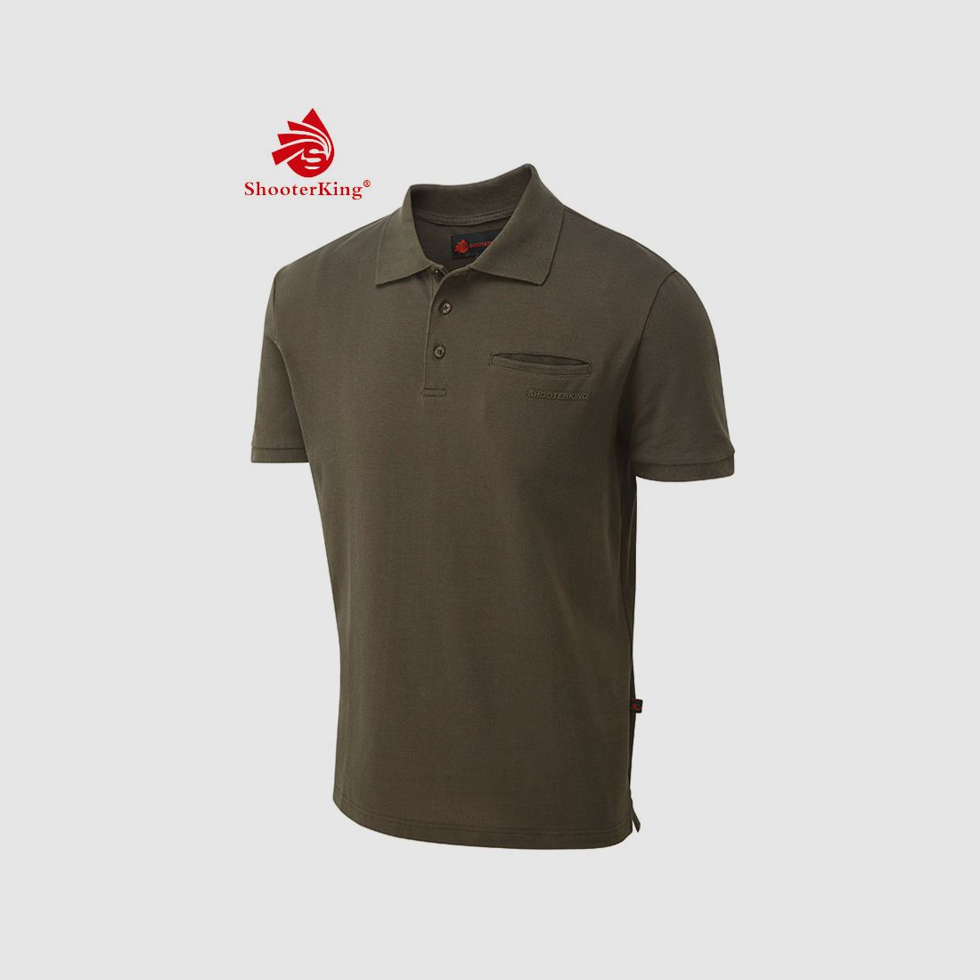 ShooterKing Game Polo Shirt Brown, image 1 of 3