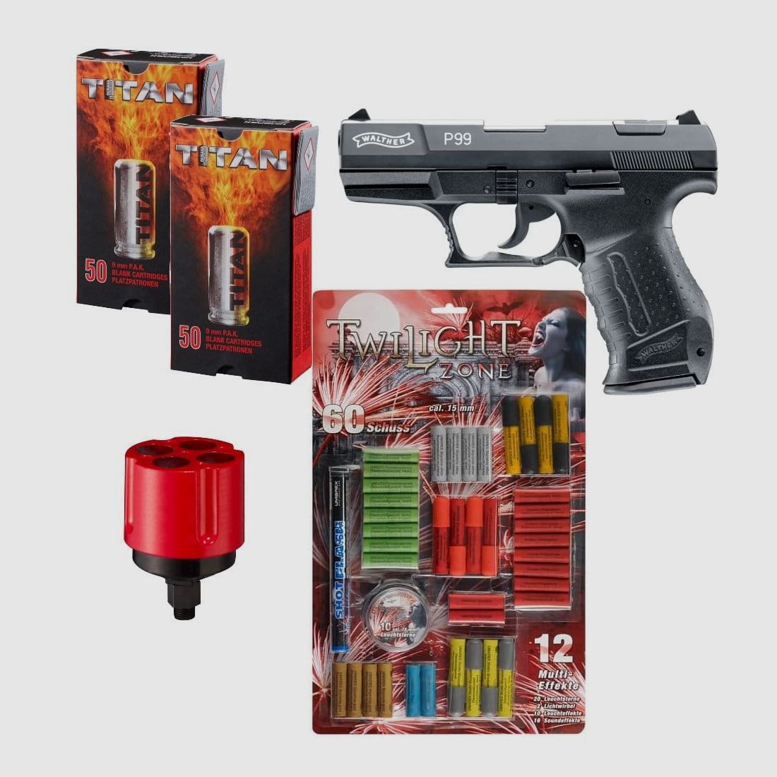 Set de pistolas de fogueo para Año Nuevo P99