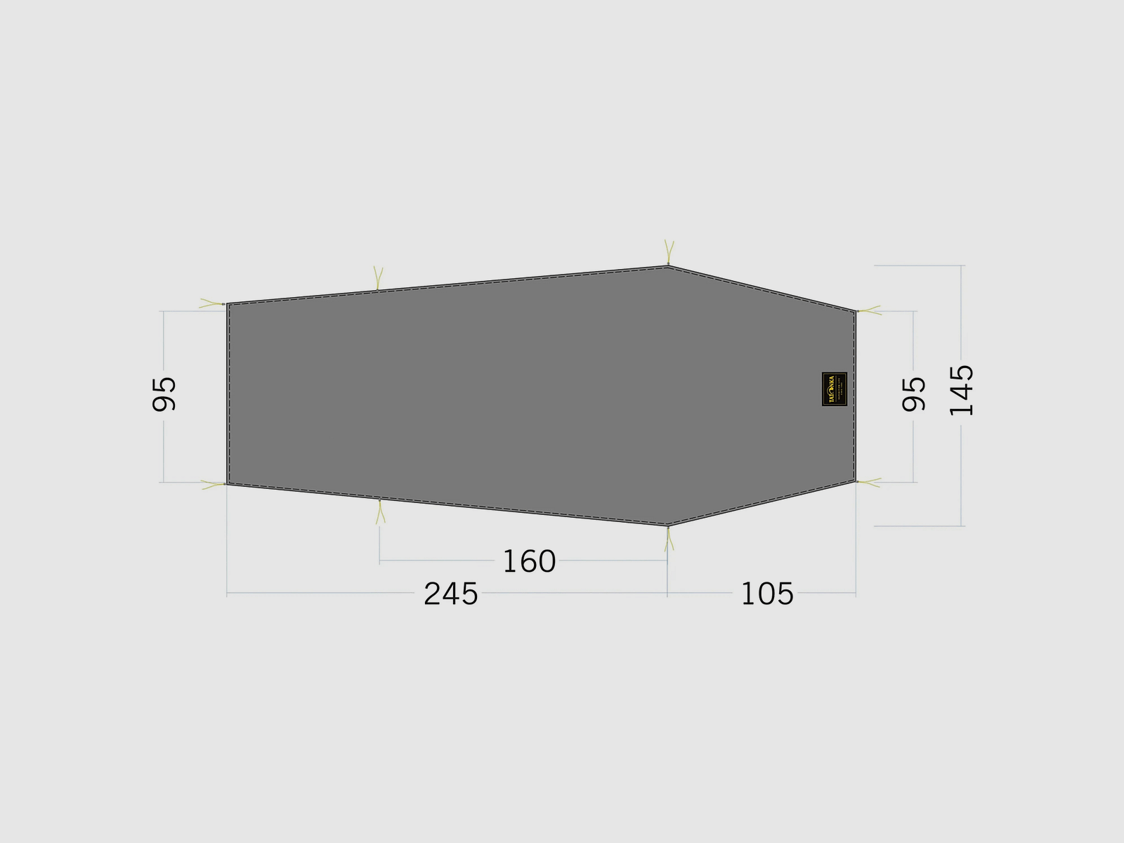 Tatonka Tatonka Zeltunterlage Floor Sheet LT Gargia 2 steingrau oliv