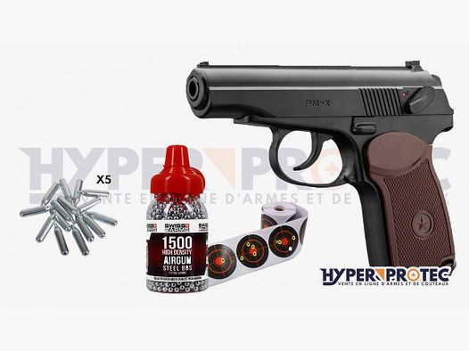 Pack Pistola Pallini Acciaio Borner PM-X