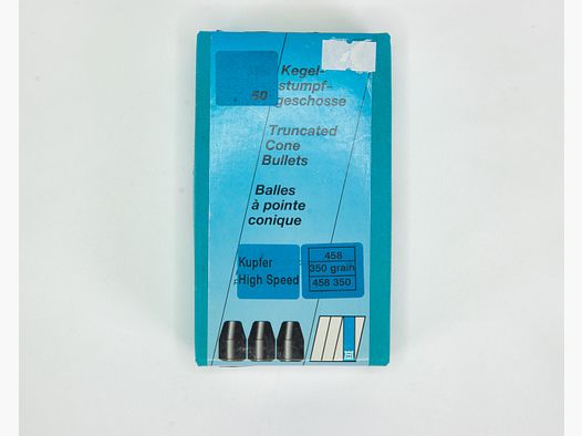 Projectielen H&N .458 TC 350 Grain Hoge Snelheid 50 Stuks