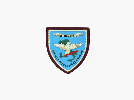 PATCH POLIZIA DI STATO REPARTO PREVENZIONE CRIMINE (PLASTIFIZIERT MIT VELCRO)