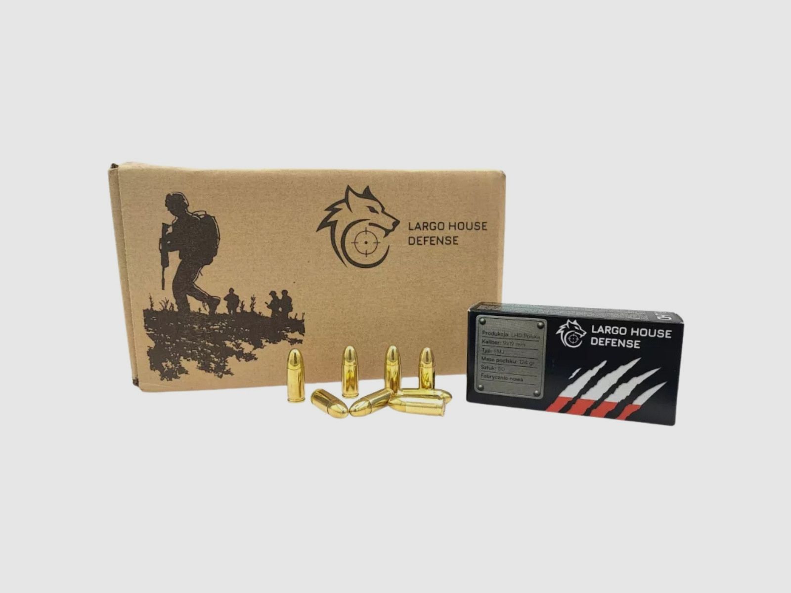 9x19 Largo House Defense FMJ 124gr/8g, immagine 1 di 2