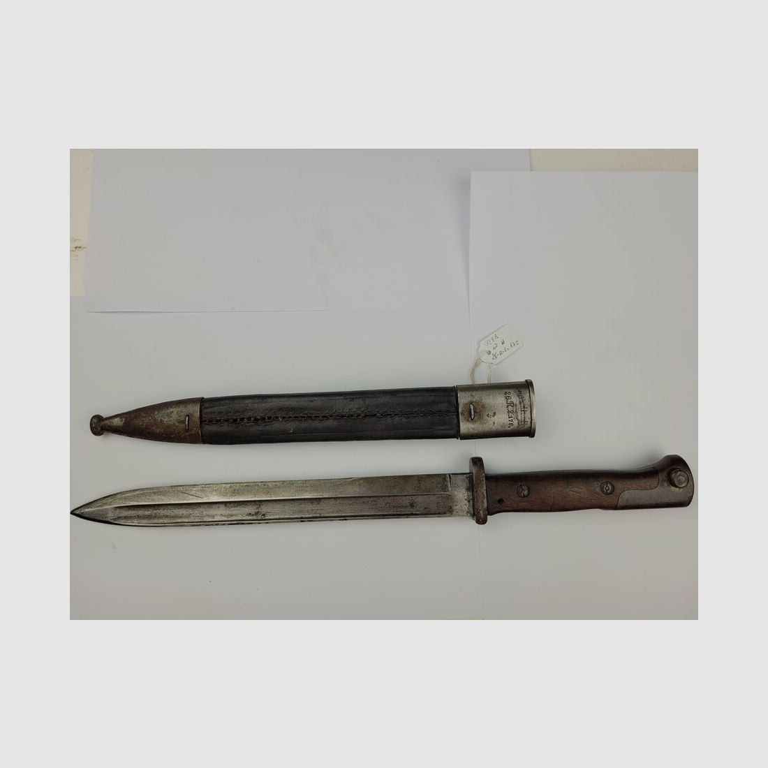 Rare baïonnette allemande 84/98 du 1ER type – Weyersberg – prussienne 1888 – au numéro ! – BE+/TBE-, image 11 sur 17