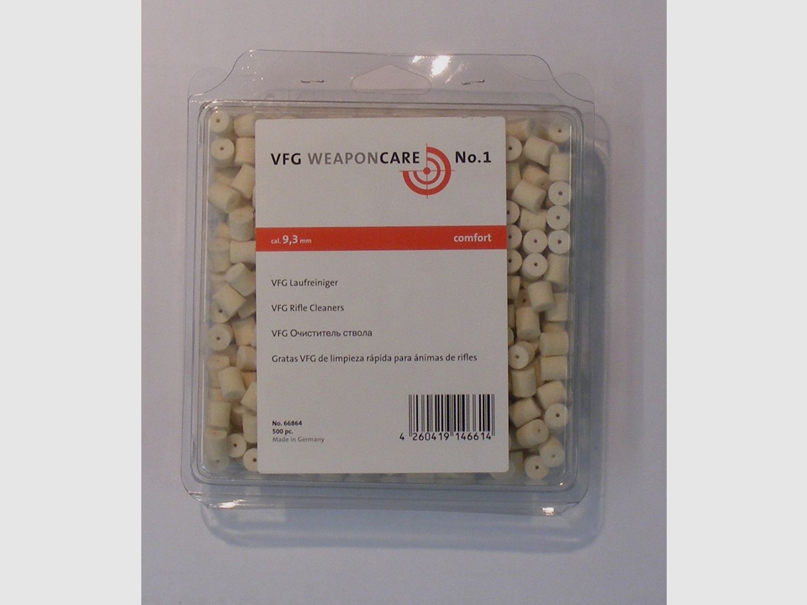 VFG Barrel Cleaner Comfort / 500 pcs 9.3mm Cleaning Accessories for Weapons