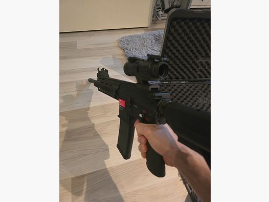 Compleet set: Umarex T4E HK416 D / RAM aanvalsgeweer (Kal. .43) inclusief 2 magazijnen, Red Dot, CO2 & veel munitie