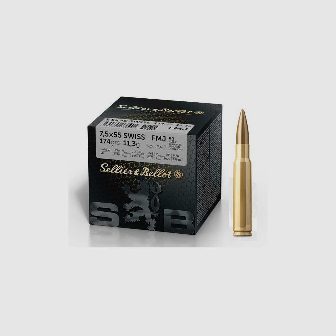 PATRONES SELLIER BELLOT 7,5X55 SWISS FMJ X50