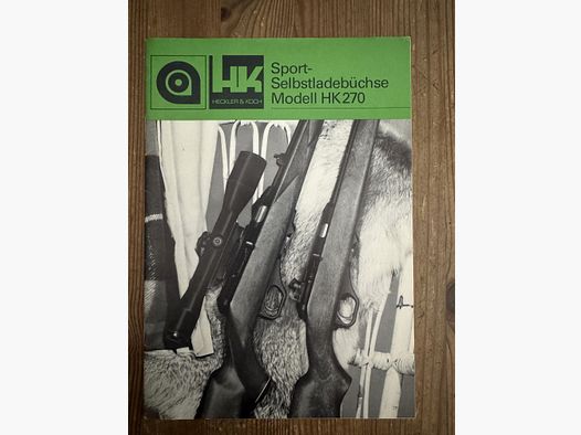 Bedienungsanleitung / Handbuch für Heckler & Koch HK270 Kleinkaliberbüchse, neuwertig