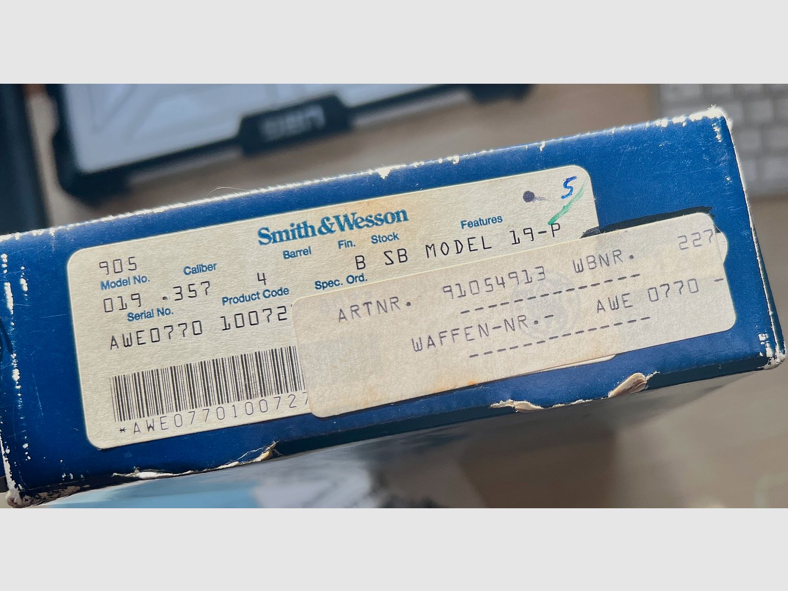 Smith & Wesson Mod. 19‑P – 4" Lauf – SONDERMODELL inkl. Merkle Tuning – Originalbox & Papiere – Sammlerstück (kein schwerfälliger S&W 686, Colt, Taurus, Ruger), Bild 4 von 6