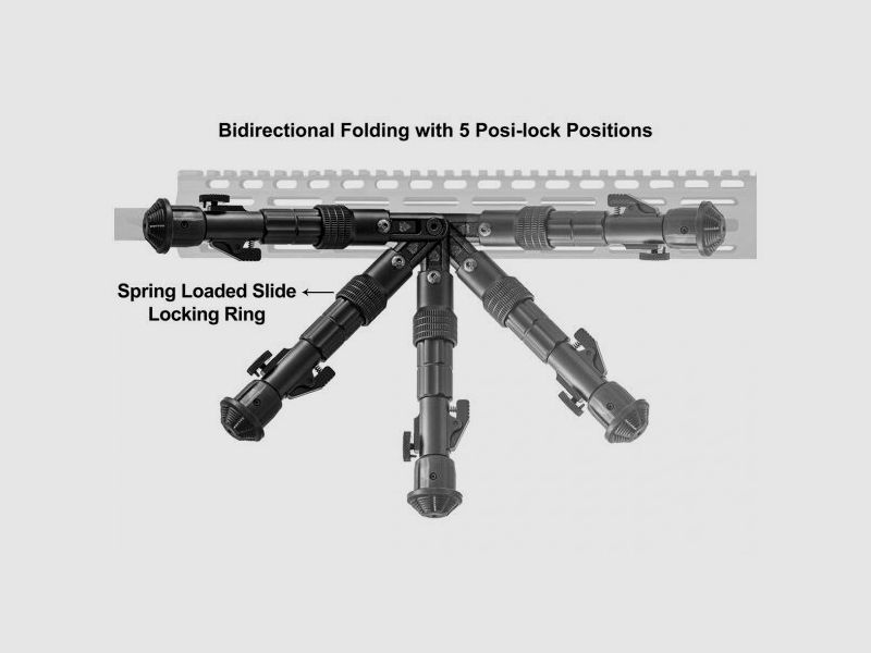 Bi-pieds UTG Zweibein Recon Flex M-Lok 145 - 203 mm