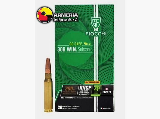 FIOCCHI .308 Subsonic 200 gr RNCP