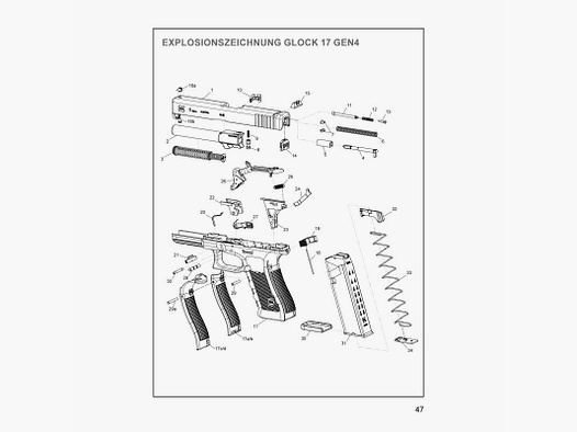 Glock	 Magazinfeder Glock17 Gen 4 #33