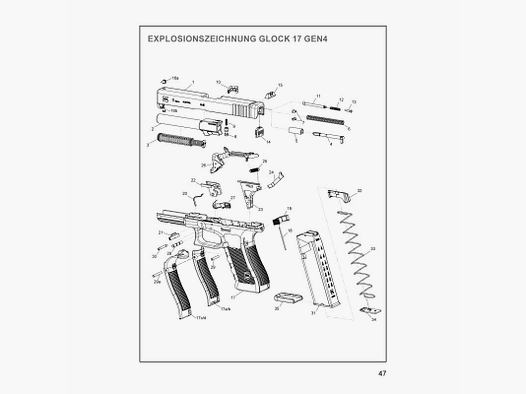 Sprężyna magazynka Glock17 Gen 4 #33