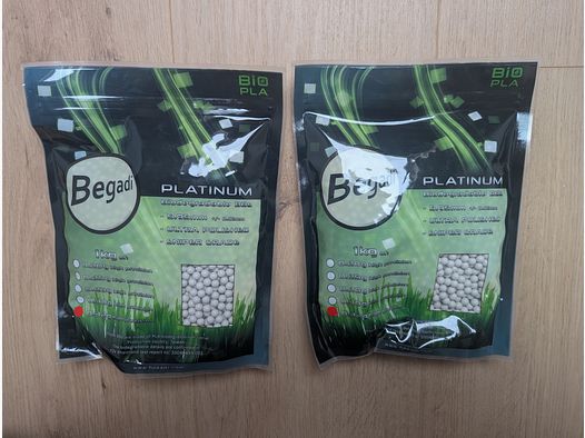 6.000 BEGADI Platinum Grade Bio 6mm Airsoft BBs, wielokrotnie polerowane i specjalnie utwardzane, 0,32g