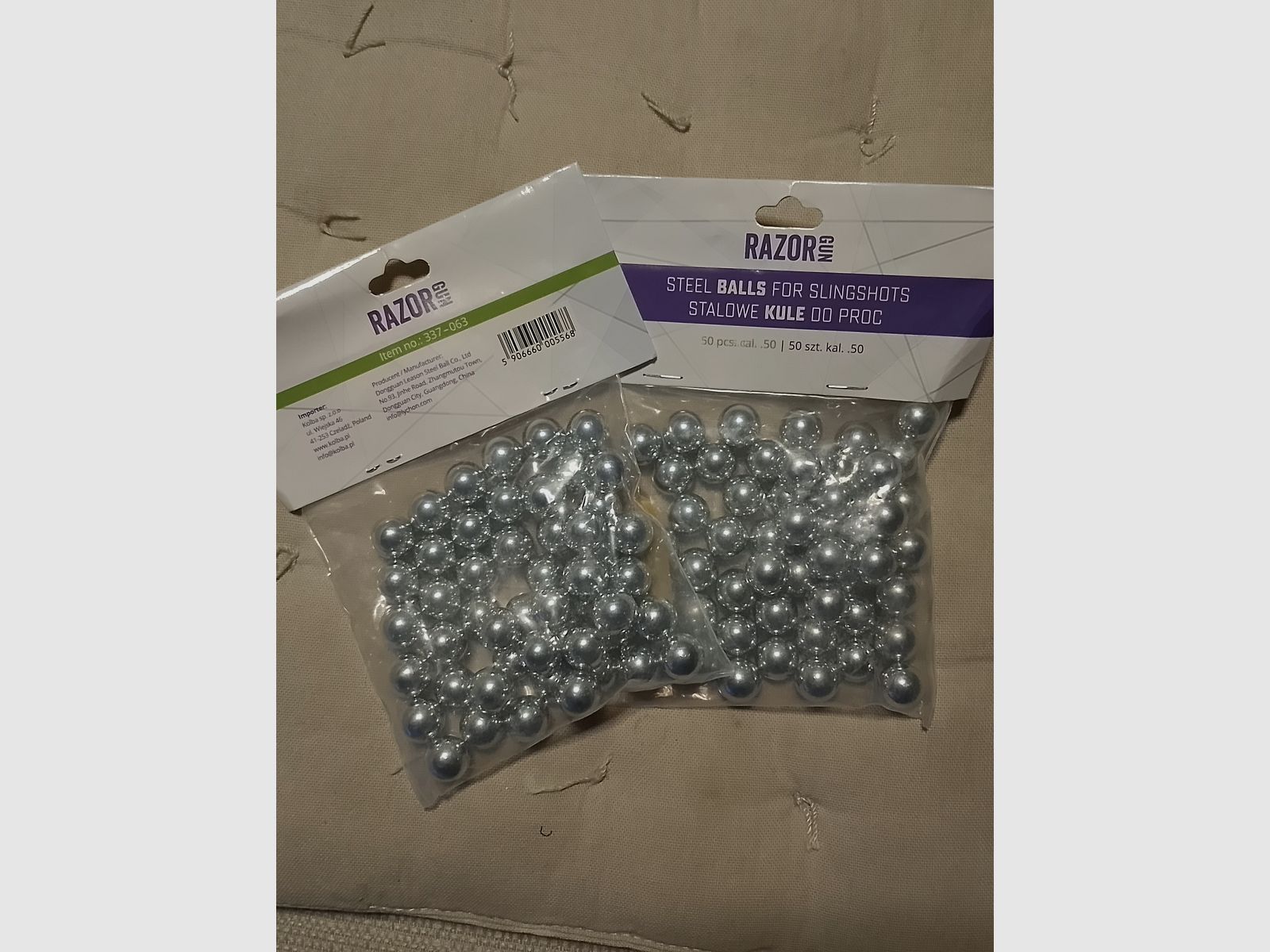 Steel balls stahl Kugeln Schleuder Kaliber.50 12,6mm Razor Gun neu