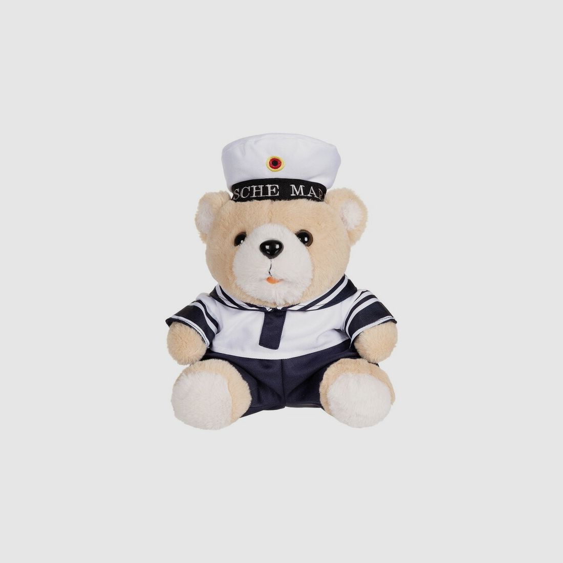 Teddybär mit Bundeswehr Marine Anzug / Uniform + Mütze in Blau / Weiss - ca. 28 cm hoch