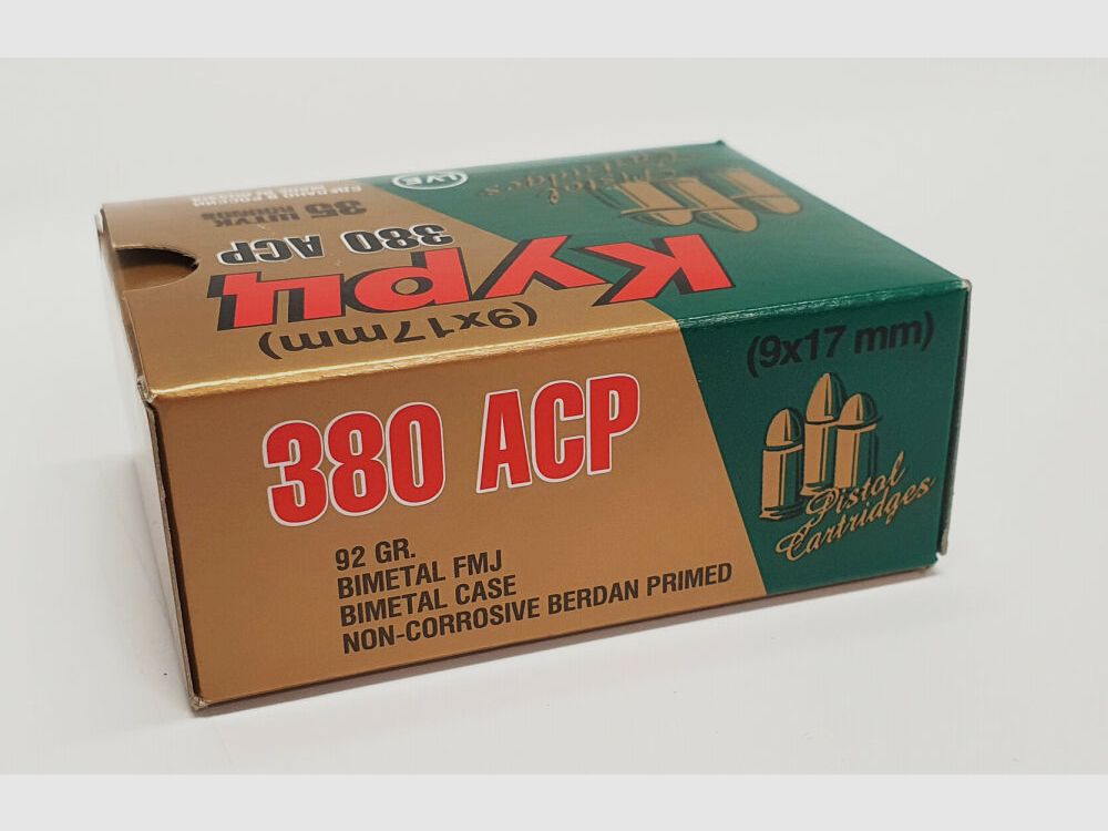 JSC "NOVOSIBIRSK CARTRIDGE PLANT" & LVE "LOW-VOLTAGE EQUIPMENT CO" Munizione JSC 380 BROWING COURT / 9mm corto FMJ 92gr non corrosivo 1.680 colpi in scatola di munizioni ARMY