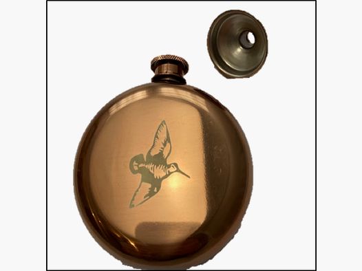 Lovergreen Kunst des Tisches Motiv Kupfer-Flasche Waldschnepfe + Trichter