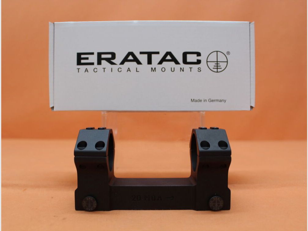 Recknagel Era-Tac Blockmontage 34mm (T2014-2023) mit Mutter, Vorneigung 20MOA, Alu schwarz für Picatinnyprofil