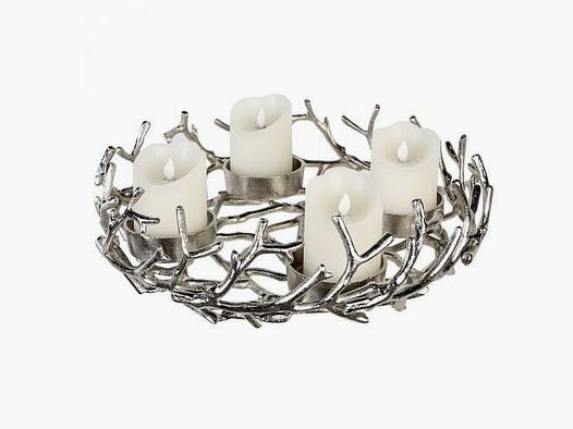 Gilde Adventsleuchter Twigs Ø 42 cm Höhe 12 cm