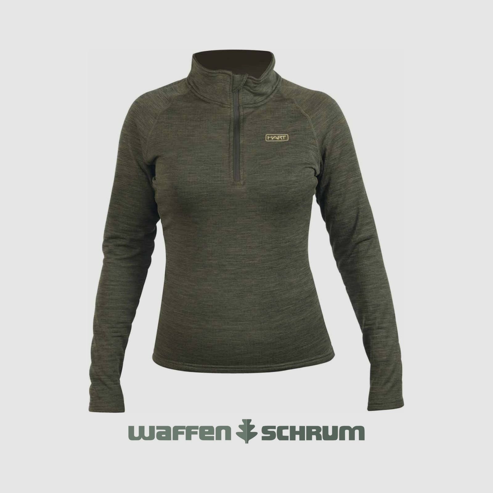 HART Langarmshirt Camiseta Trail mit Zip Grün