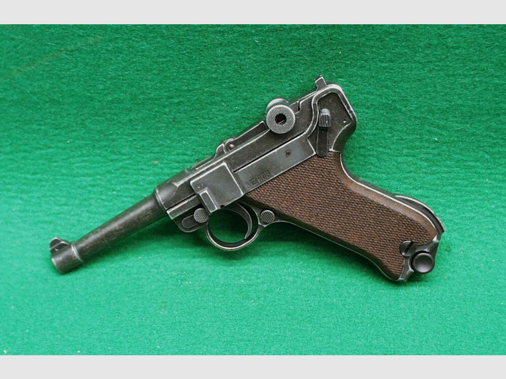 ME Cuno Melcher ME P08 9mm P.A.K. antyk - uchwyt drewniany