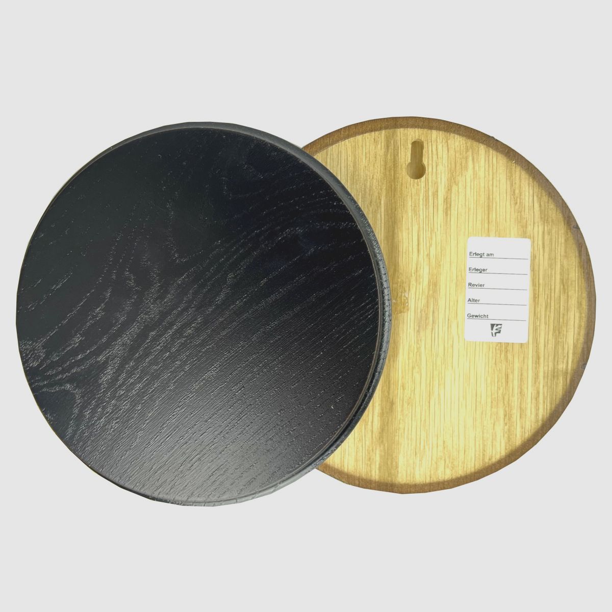 Keilerbrett Eiche rund dunkelbraun