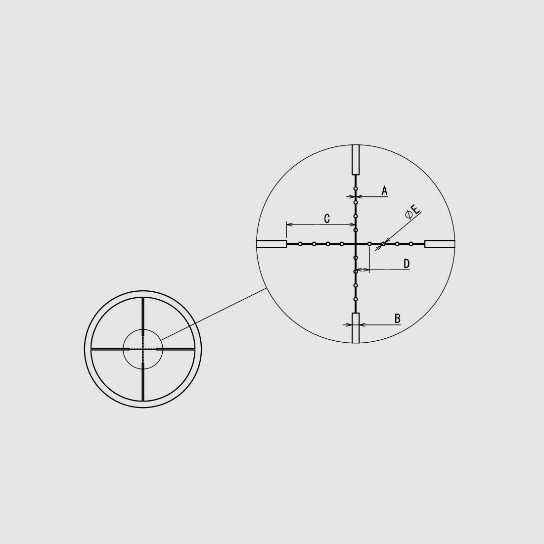 DDoptics ZF Nachtfalke V6 lll 5-30x50 Mildot MRAD + Punto in fibra ottica + IFiber
