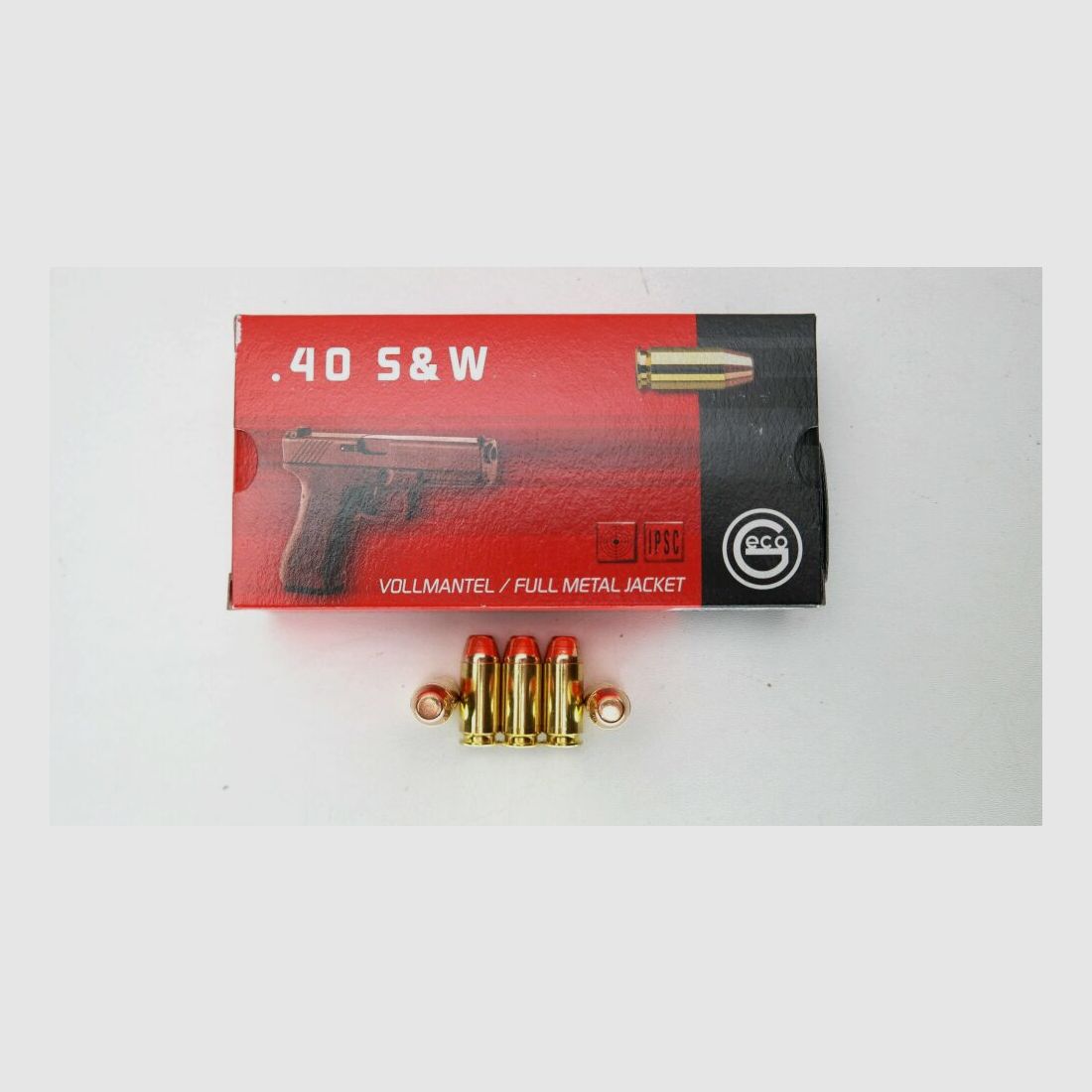Geco .40 S&W .40S&W Vollmantel Flachkopf VM-FK 180gr. 11,7 Gramm SOFORT VERFÜGBAR