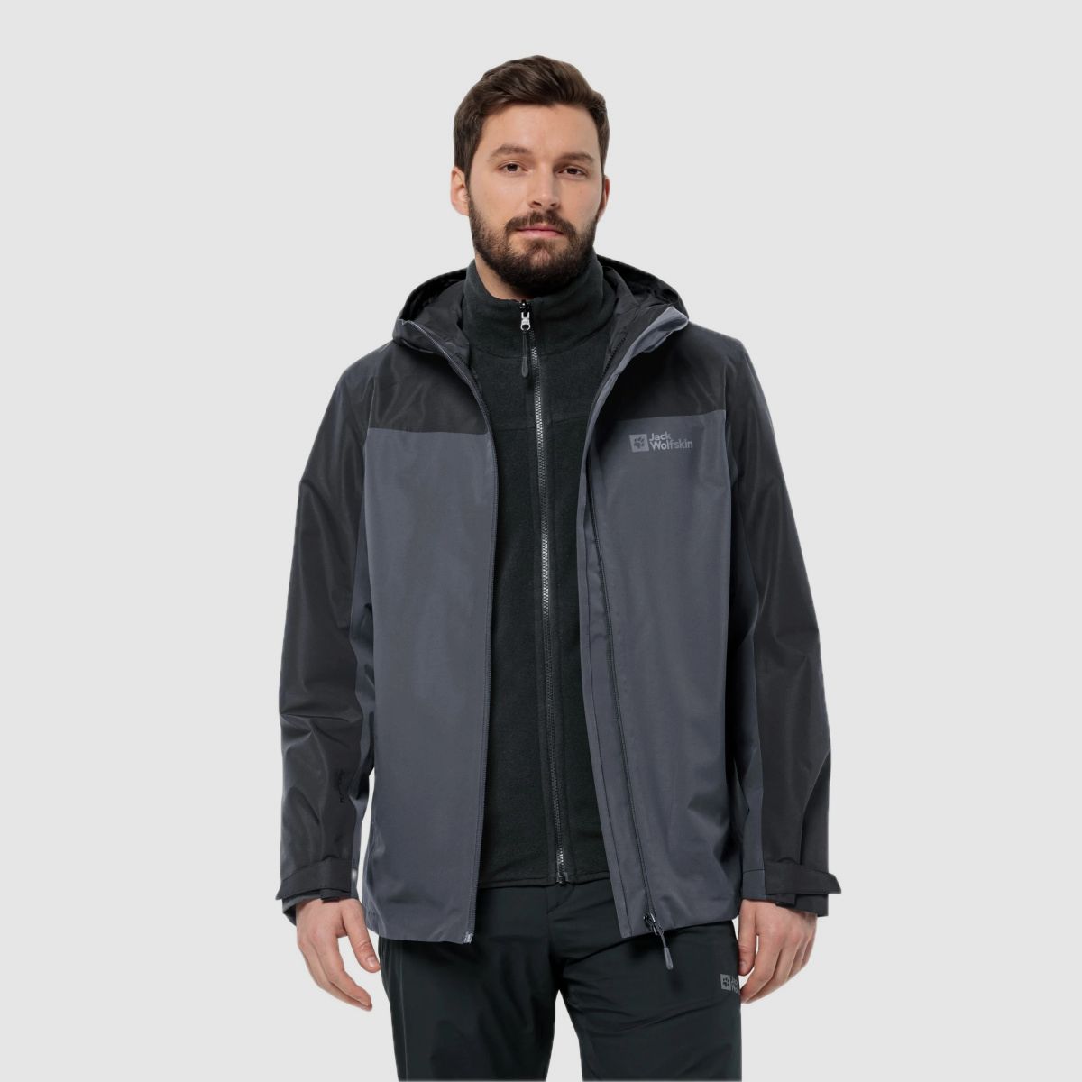 JACK WOLFSKIN Taubenberg 3en1 Veste M Phantom