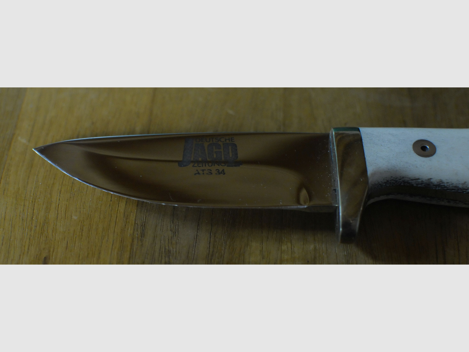 Hunting knife ATS34 mammoth ivory new