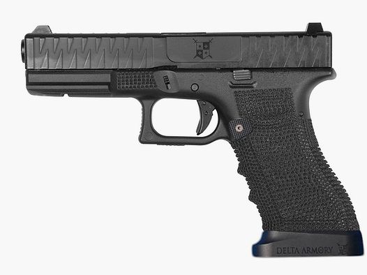 P05 GBB Airsoft Pistole mit Grip Stippling in Schwarz | Delta Armory