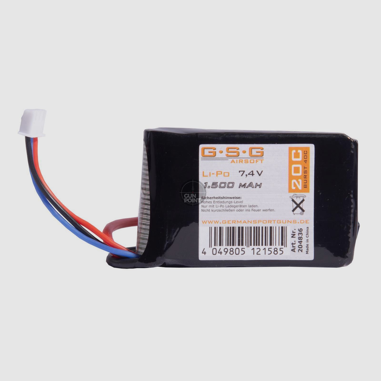 Softair Akku Li-Po 7,4V 1500mAh GSG