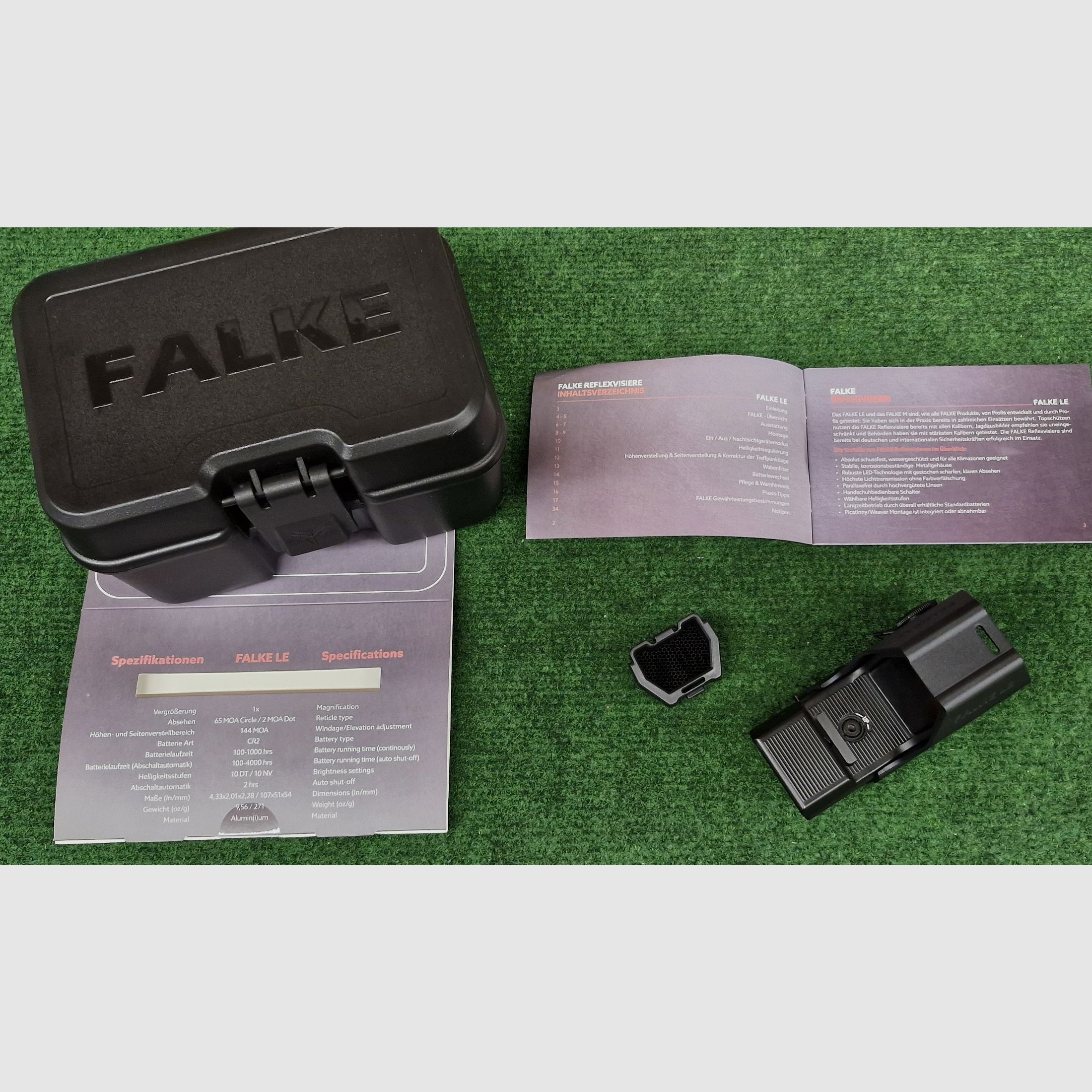 Falke LE red dot sight with Picatinny/Weaver mount, practically like new