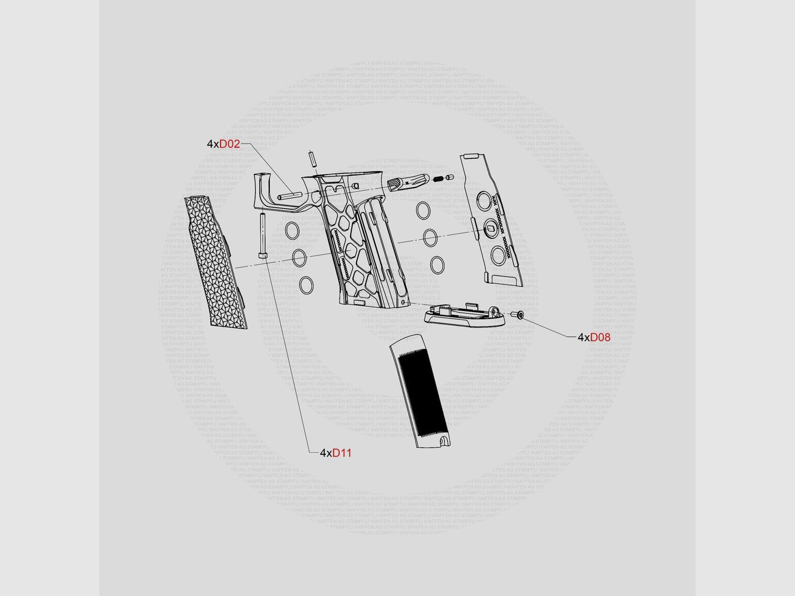 Laugo Arms – Alien Remus Kit de Pièces de Rechange [Grand], image 3 sur 3