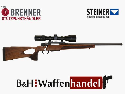 Brenner Komplettpaket: Brenner BR20 Lochschaft mit Steiner Ranger 3-12x56 BR-20