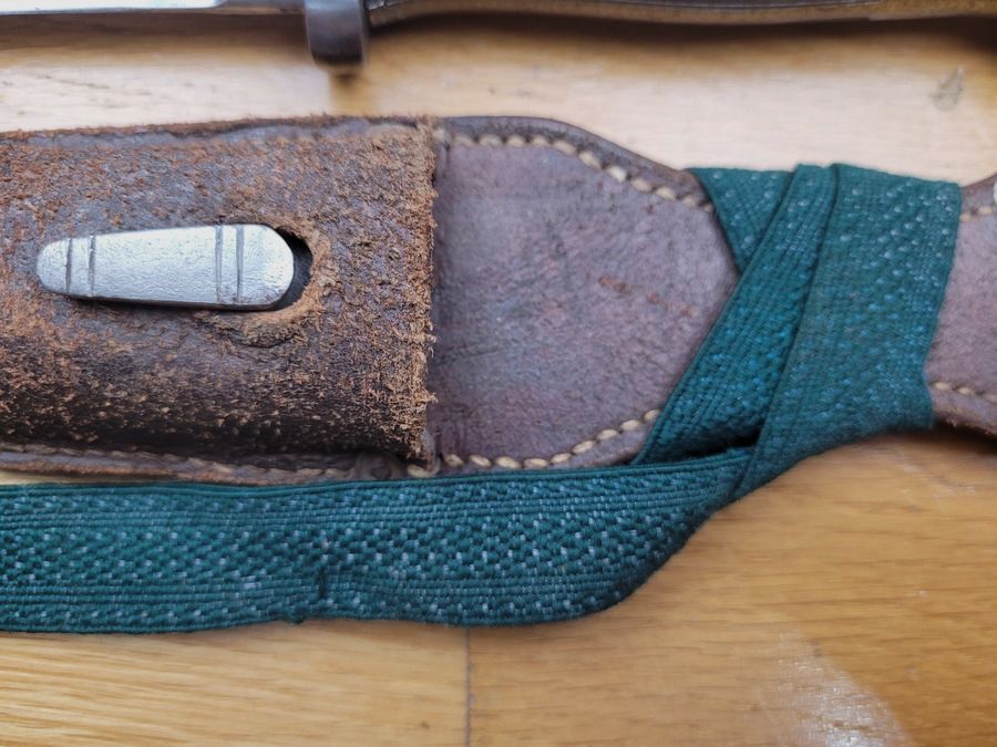 Schöne Bajonett 84/98 2. Typ SCIE – Gottlieb – Unteroffiziersquaste der Jäger – Scheide – TBE+, Bild 13 von 18
