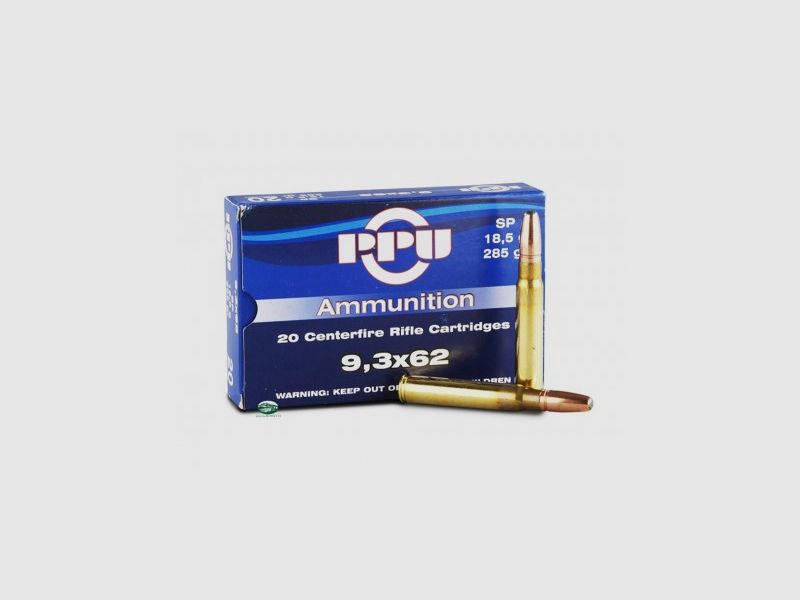 PPU PRVI PARTIZAN Munition Kal. 9,3X62 SP 285gr.