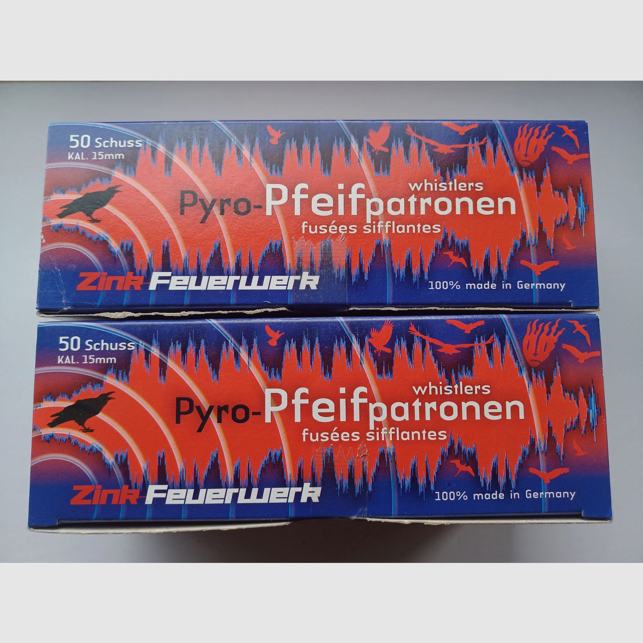 Zink Pfeifpatronen 15mm 