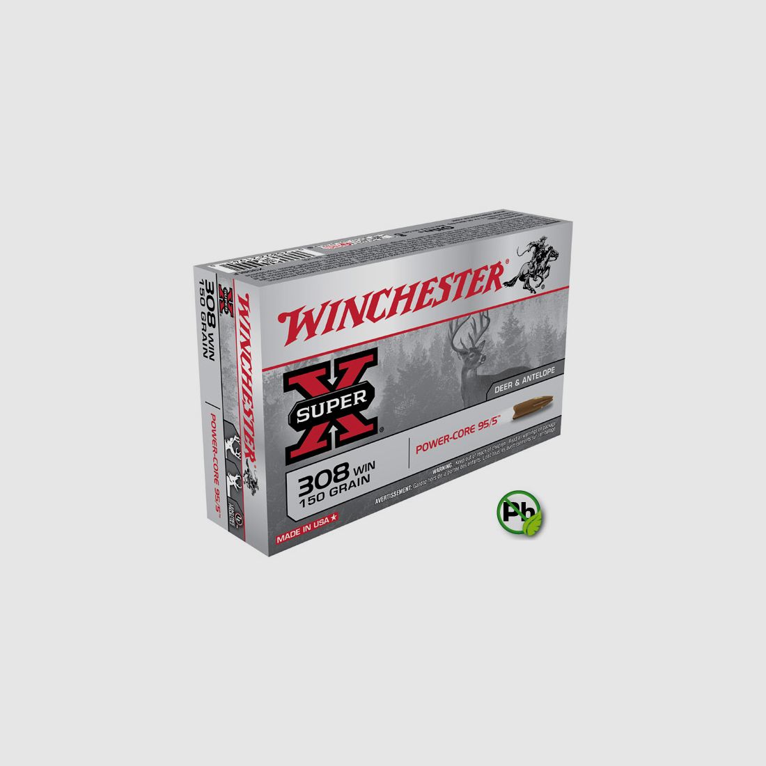 Winchester .308Win. 9,7g/ 150gr PowerCore – Bleifrei